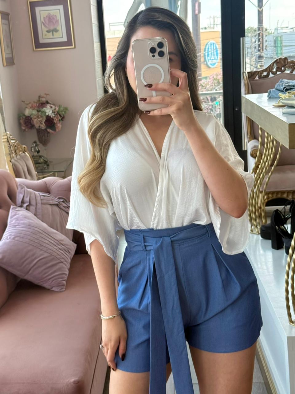 Jumpsuit corto con escote V