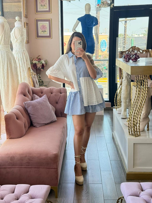 Vestido corto camisero