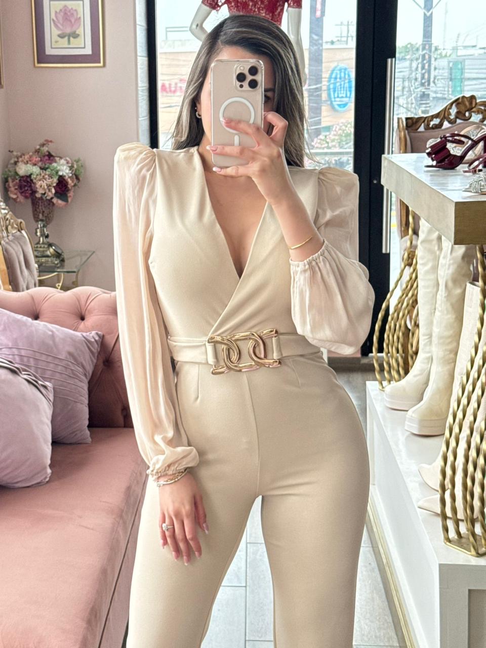 Jumpsuit con escote V
