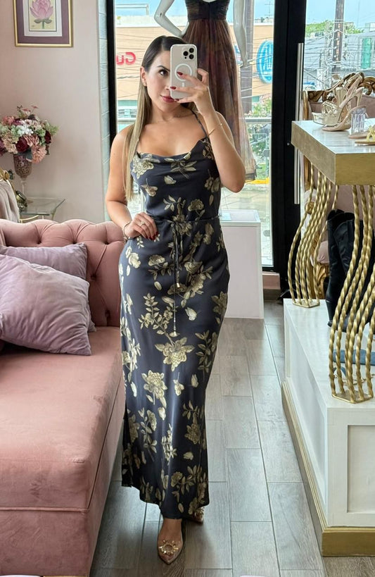 Vestido de tirantes con estampado floral