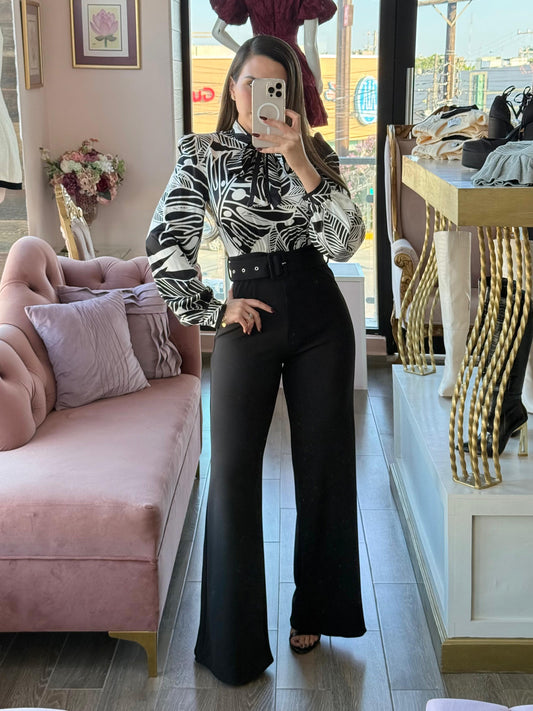 Jumpsuit bicolor estampado