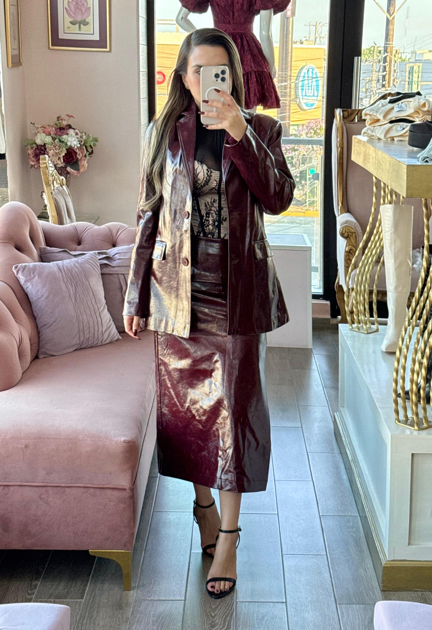 Saco efecto vinipiel